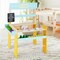 Costway Grocery Store Marketplace Toy Wooden Market Stand Pretend Play Set with 36 Fruit Veggies Pieces